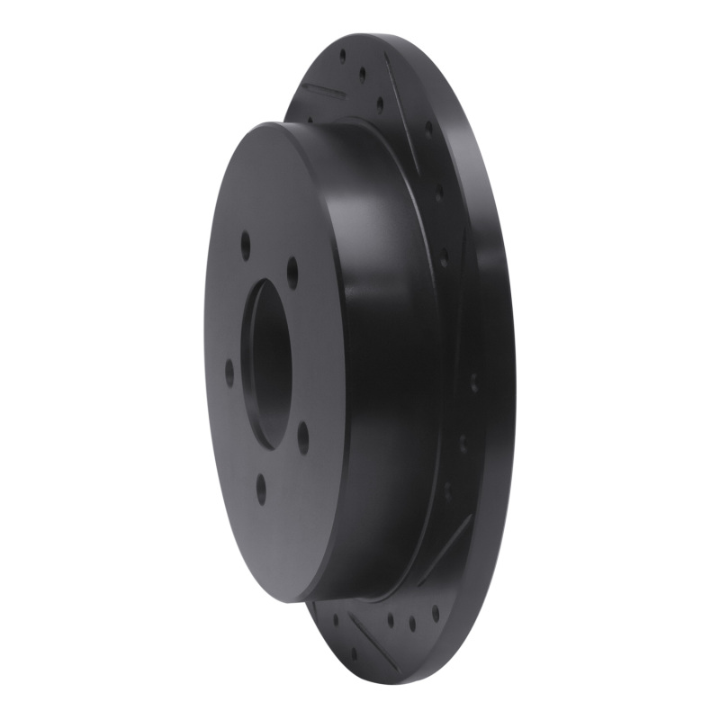 Ford F-150 Brake Rotor (1) - Rear Right - R1 Concepts - Drilled & Slotted - Black - `97-`04